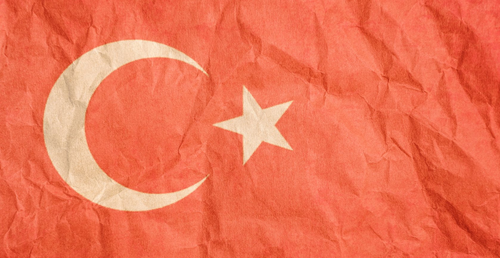 Crumpled Grunge Turkey Flag